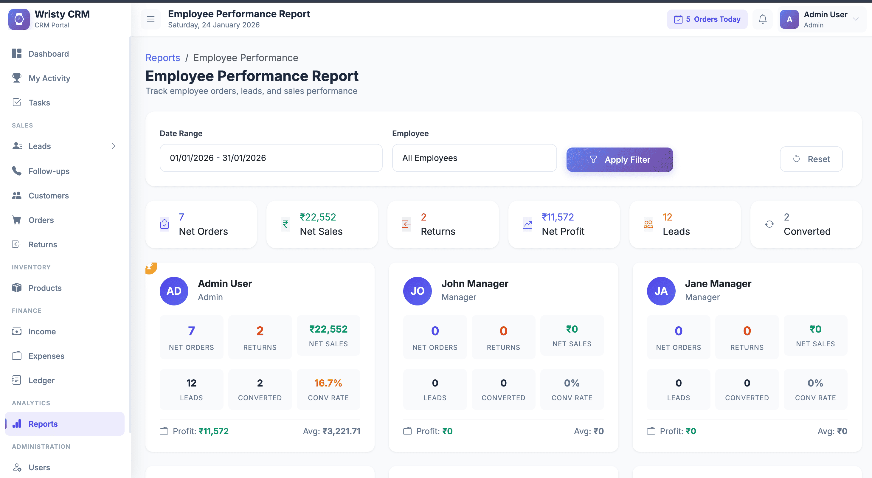 📊 Reports & Analytics Module — view 3