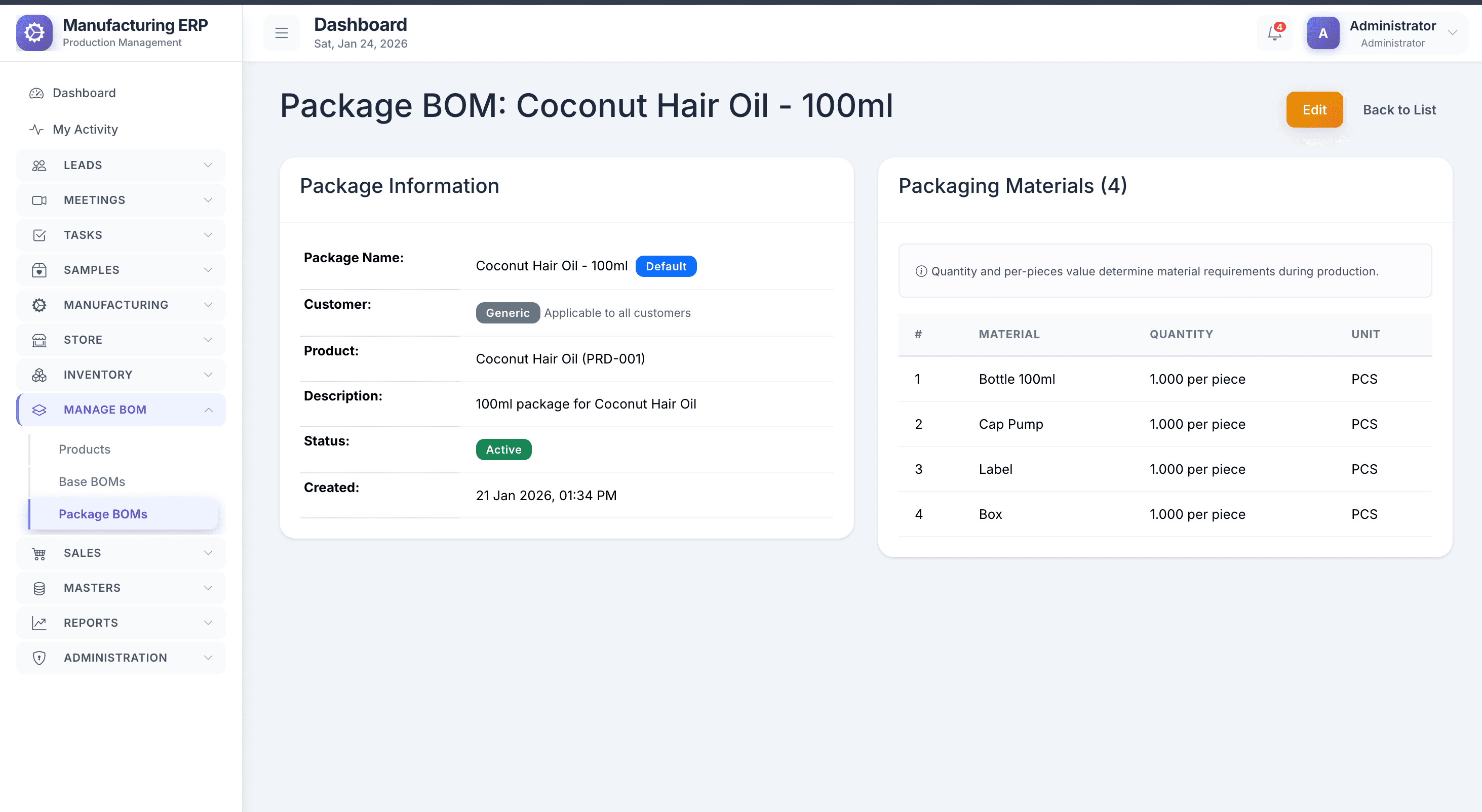 🧪 Bill of Materials (BOM) — view 2
