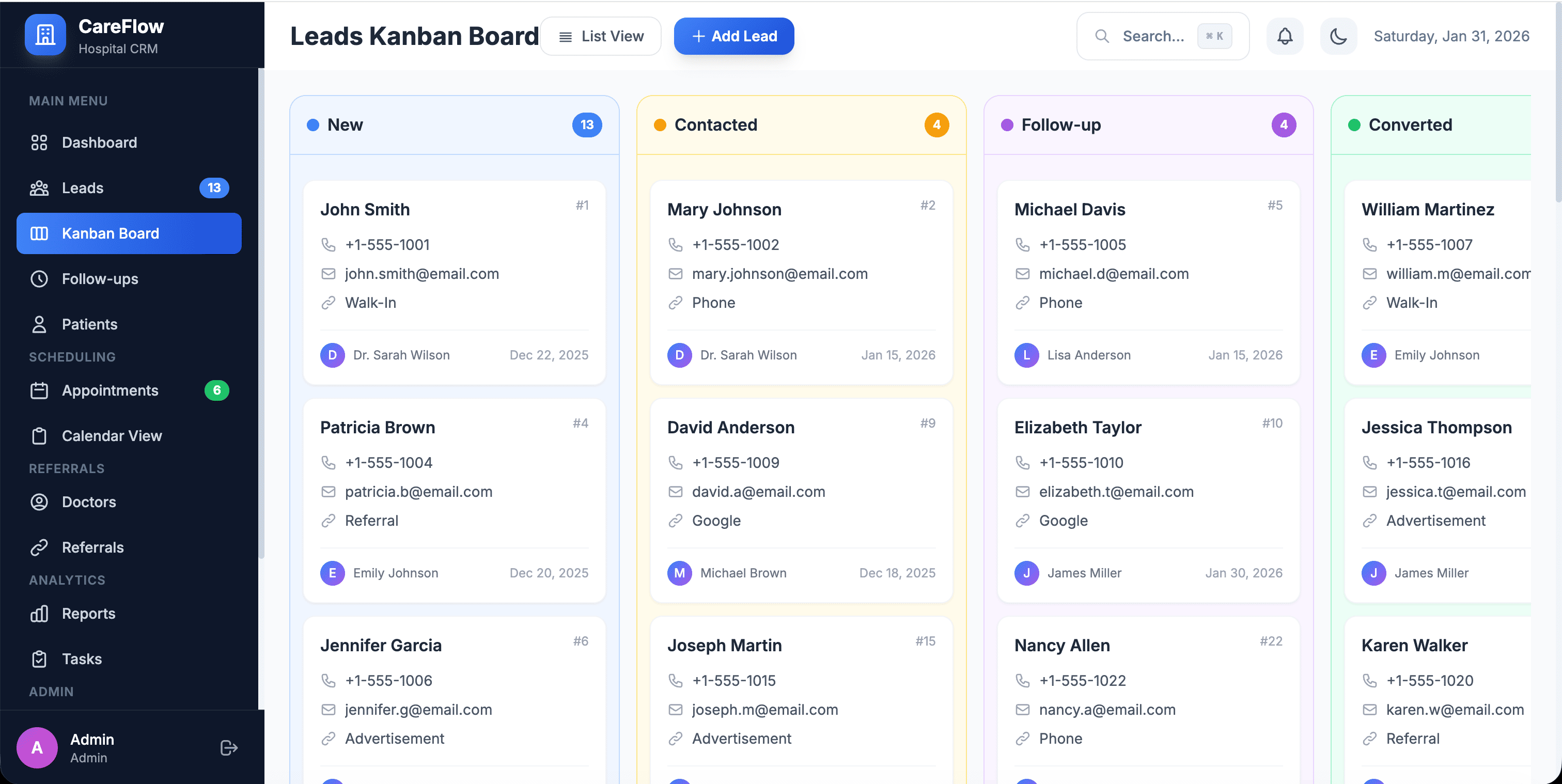 📊 Leads Kanban Dashboard